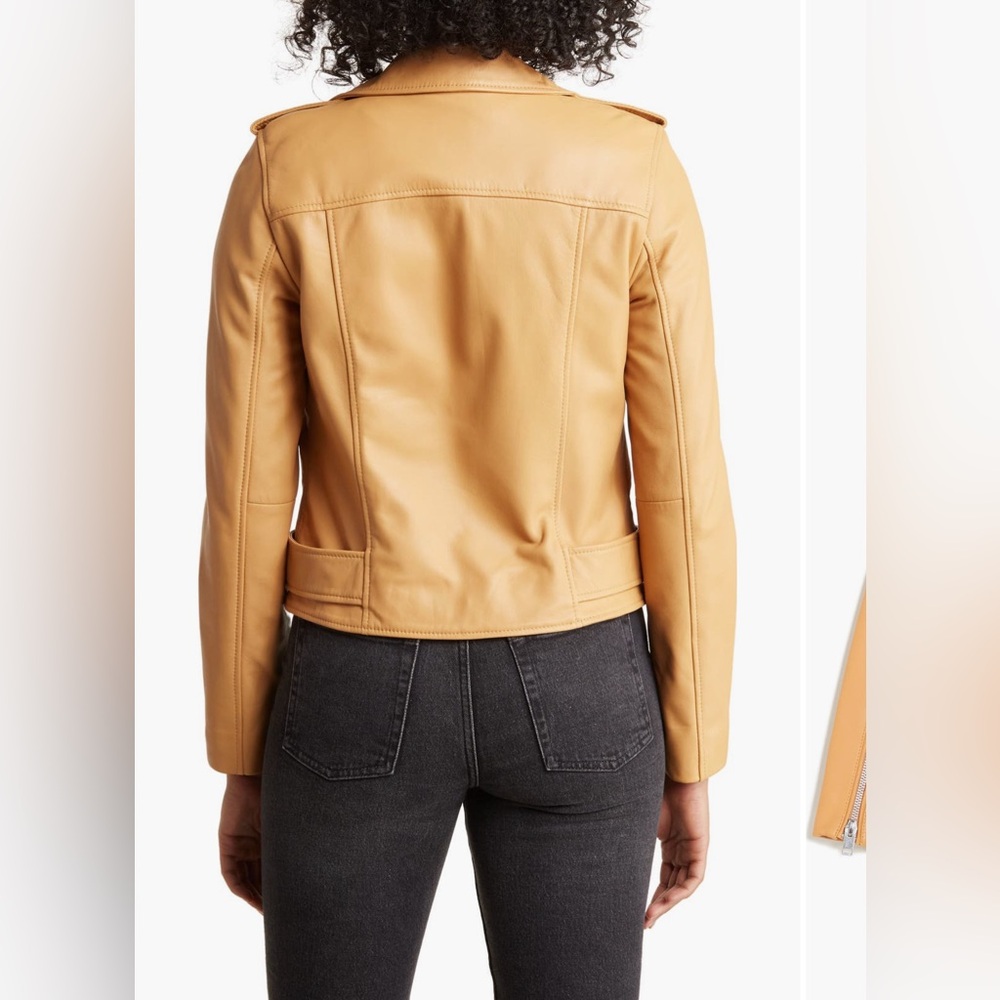 Walter Baker Tan Leather Jacket - Picture 3 of 9